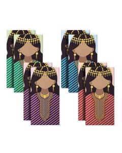 Al Fakhama Set of 8 Eid Greeting Envelope - Girls Design-2 2023