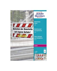 Weatherproof Film Laser + Copier Avery - 3487 