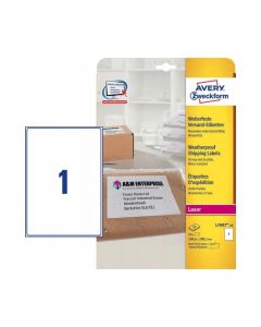 Weatherproof Shipping Labels 199.6 x 289.1mm 25S Avery
