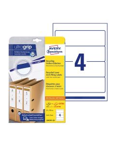 Label 61x192mm Lever A4 25S Avery