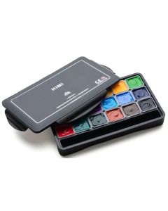 MIYA Acrylic Paint Set, 18 Colors x 30ml Black