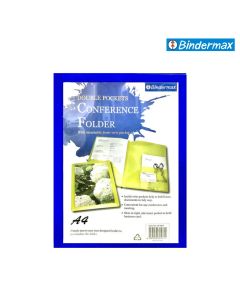 Double pocket conference folder Blue - Bindermax