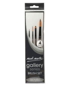 Mont Marte Gallery Series Brush Set Acrylic 4pc - 09
