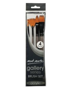 Mont Marte Gallery Series Brush Set Acrylic 4pc - 12