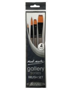 Mont Marte Gallery Series Brush Set Acrylic 4pc - 14