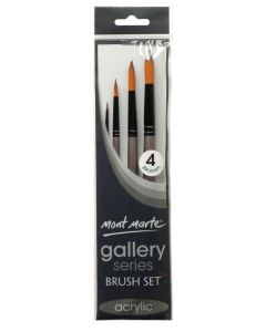 Mont Marte Gallery Series Brush Set of 4pcs Acrylic - 15