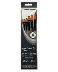 Mont Marte Gallery Series Brush Set Acrylic 6pc - 17