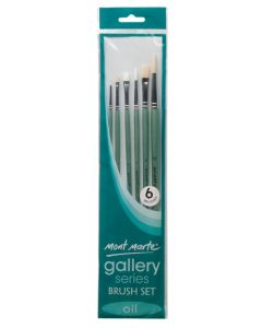 Mont Marte Gallery Series Brush Set Oils 6pc - 19
