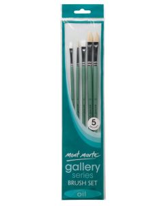Mont Marte Gallery Series Brush Set Oils 5pc - 20