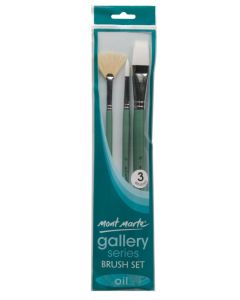 Mont Marte Gallery Series Brush Set Oils 3pc - 23