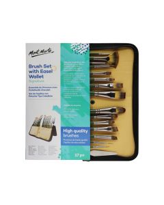Mont Marte Signature Brush Set with Easel Wallet 17pc
