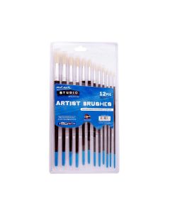 Mont Marte Studio Artist Brushes 12pc Round 1-12