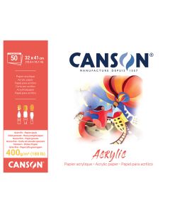 Canson Acrylic 400gsm Paper Block 32 x 41 cm