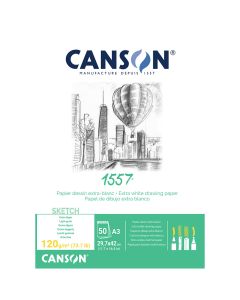 Canson 1557 - A3 Pad - 50 Sheets of 120gsm - 204127409