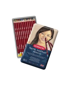 Derwent Pastel Pencils, Skintone, 4mm Core, Metal Tin, 12 Count