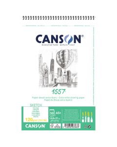 Canson Spiral 1557 Extra White 180gsm A5 Sketch Paper - 31412A000