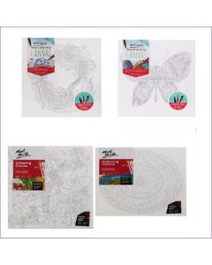 Mont Marte Colouring Canvas 30x30cm 4 asstd