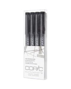 Copic Markers Multiliner Fine Pigment Based Ink, 4-Piece Set