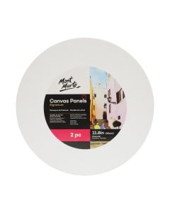 Mont Marte Canvas Panels Pack 2 Round 30cm