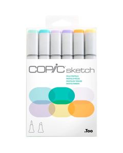 Copic Sketch Marker Set, 6 Color Pale Pastels 2686