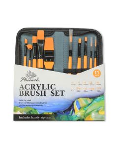 Phoenix Acrylic Brush Set of 10 pcs