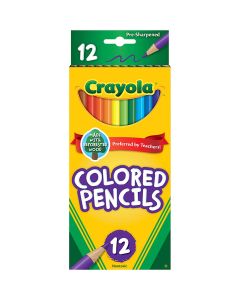 Crayola Colored Pencil Set, Child, Assorted Colors, 12 Pcs