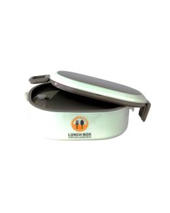 Lunch Box With Container 2022 White with Brown