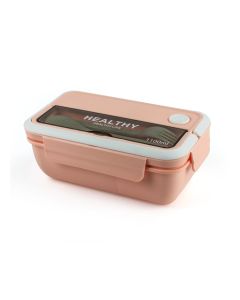 Lunch Box 1100ml - With Spoon & Fork 0052 - Pink