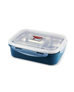 Lunch Box with 3 Conpartments - Blue - 8108