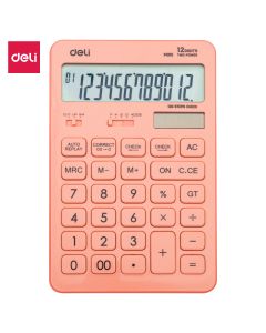 Deli Touch Calculator 12 Digits Desktop Red