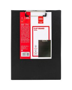 File Organizer- A4 Clip Board with Cover Black Deli 38154