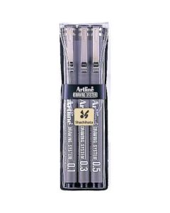 Artline Drawing System Pens Black 3 Pack