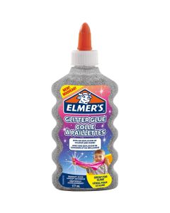 Elmer's Glitter Glue, Silver, Washable and Kid Friendly 177ml - 2550