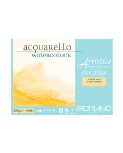 Artistico 140 lb. Cold Press 20 Sheet Block 12" X 16" Fabriano - 19100565