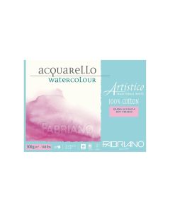 Artistico Watercolor Pad Traditional white Hot pressed 300gsm | 23x30.5cm | 19012330 Fabriano
