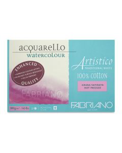 Artistico Watercolor Pad Traditional White Hot Pressed 300gsm | 30.5x45.5cm | 19003045 Fabriano