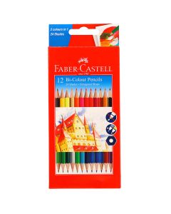 Faber Castell Bi Colour Pencils - Pack Of 12