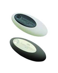 Faber-Castell PVC-FREE oval Eraser Black and White