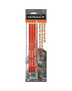 Generals Charcoal Pencil Kit, 5 Pieces - Peggable