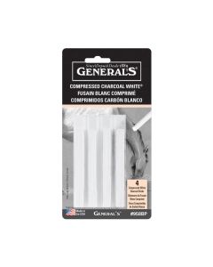 General Pencil Compressed White Charcoal Sticks
