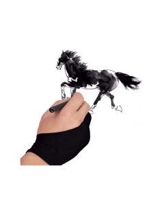 2 Fingers Black Artist Gloves