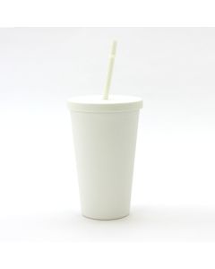 Water Bottle DW Plastic 2090 Tumbler White