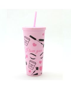 Water Bottle DW Plastic 2024 Tumbler with straw Purple