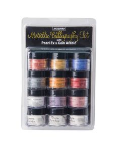 Pearl Ex Pigment, 3g Jars, Metallic Calligraphy Set