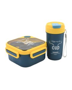 Lunch Box with cup WX3744 Blue