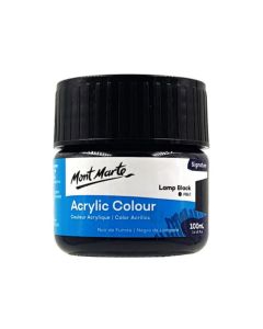 Mont Marte Acrylic Colour Paint 100ml - Lamp Black