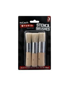 Mont Marte Studio Stencil Brushes Pkt 3