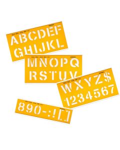 Lettering Stencil 50mm Set of 4 Isomars - 1800
