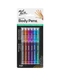 Mont Marte Metallic Body Pens 6pc