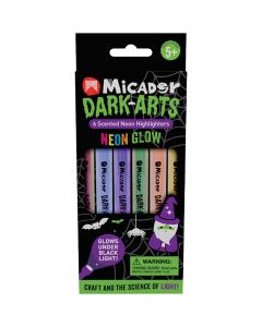 Neon Glow Scented Highlighters,6-Color Set - Micador Dark Arts